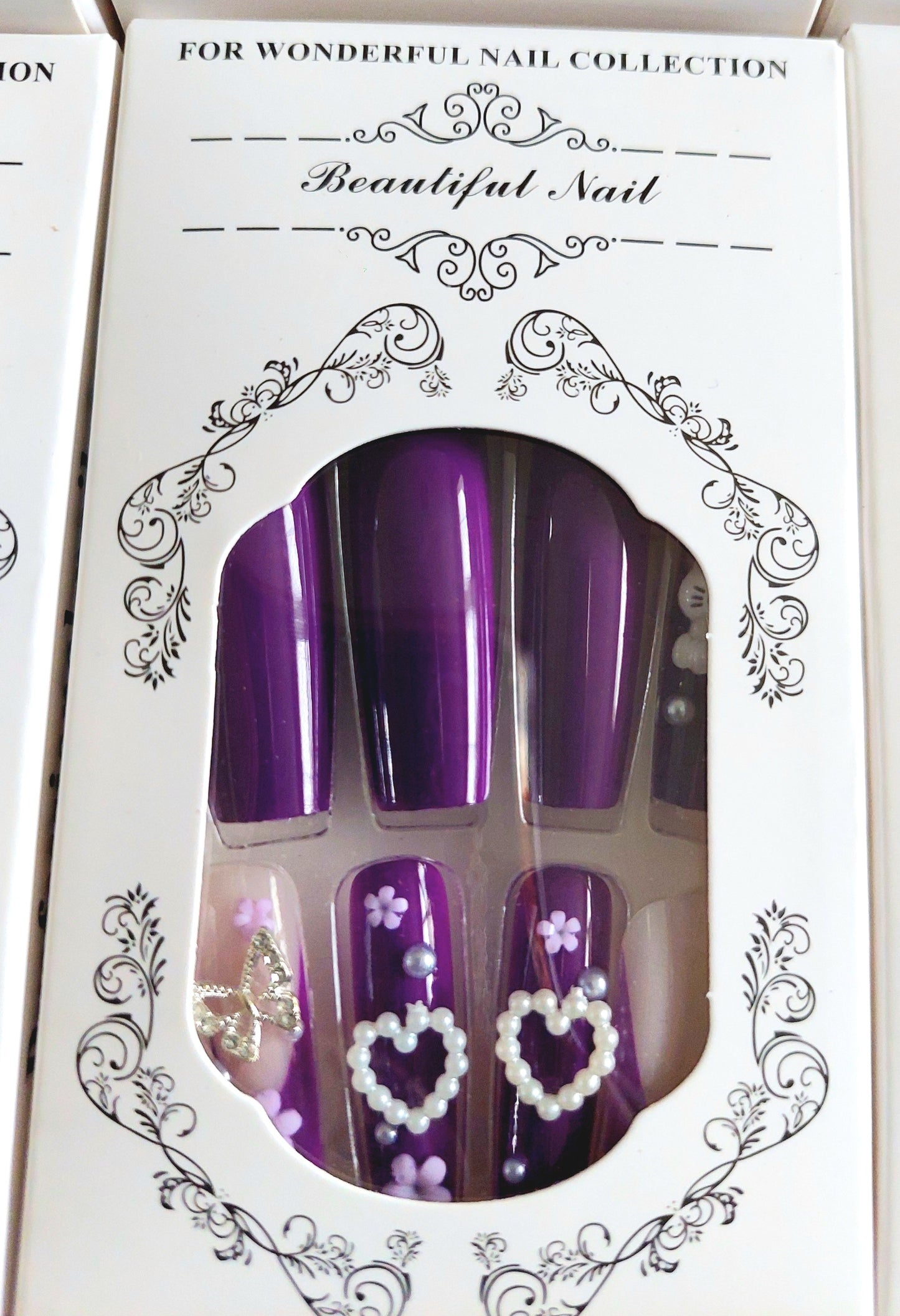 Purple press on nails